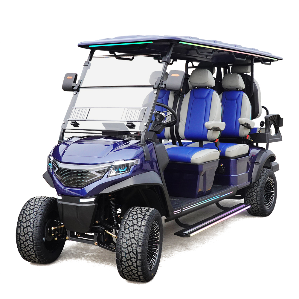 High-end Six-Seater Electric Golf Cart Intelligent Technology Luxury Comfort CE Certified 70-90km Range Designed for Upscale