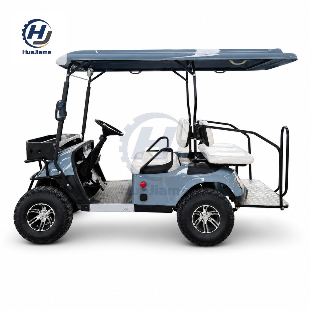 Huajia Royal Blue Compact Narrow Electric Golf Cart Tandem Seating 4-6 Person <150hp Horsepower 72V Battery 800kg Load Capacity
