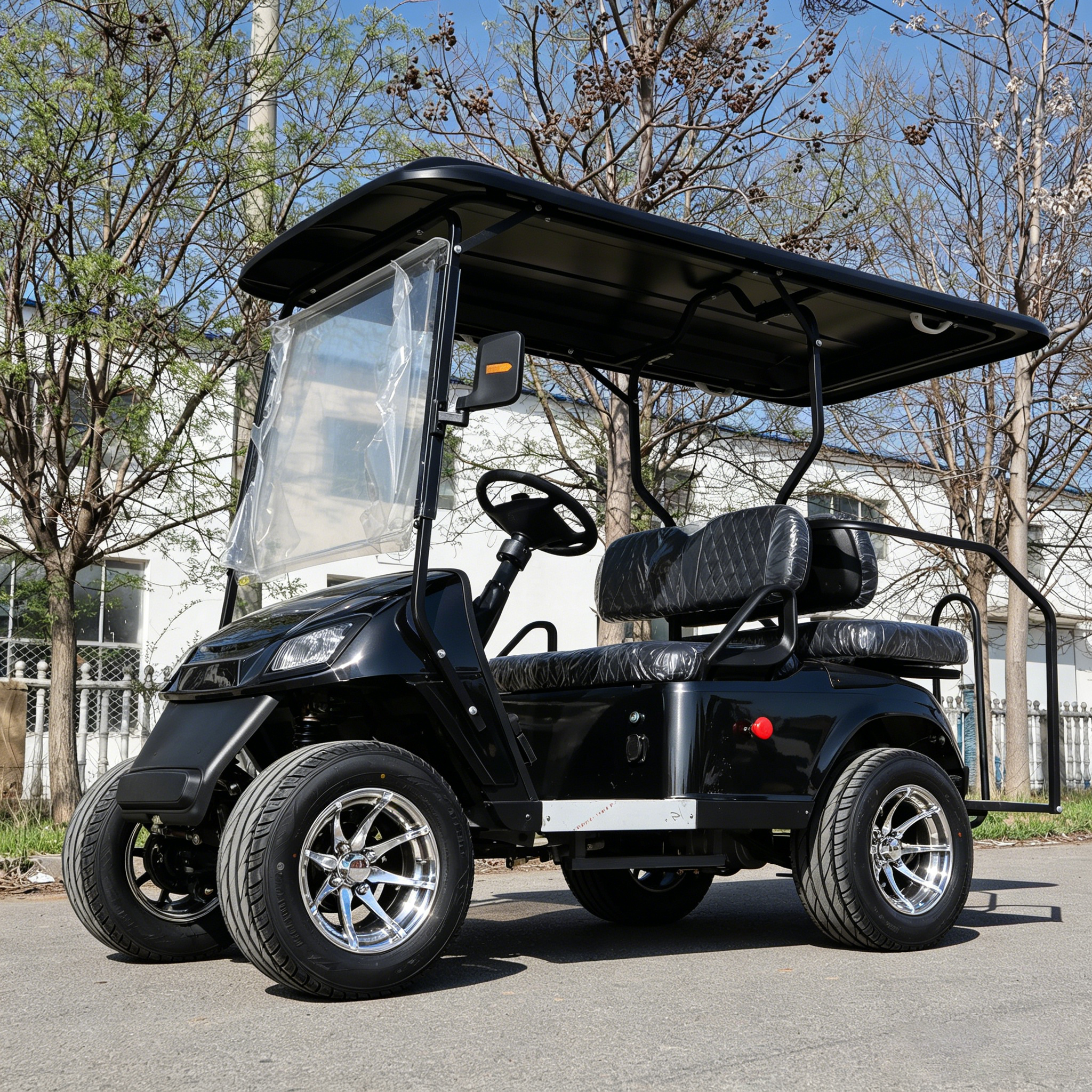 Smart 4-Seater Electric Golf Cart Backup Camera Street Legal LSV Lead Acid Battery 5kW AC Motor Max Speed 30-40km/h