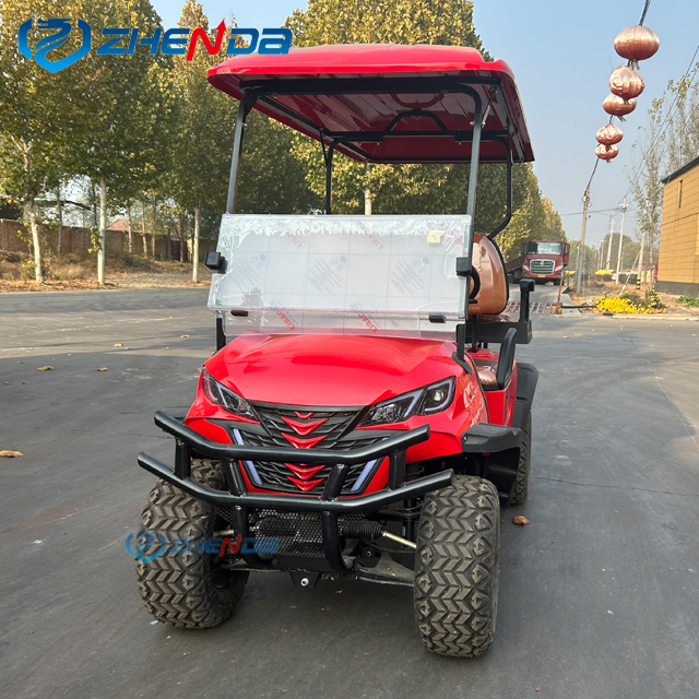 Zhenda Factory Battery Operated Club Car 4 Seater 60V Lithium Battery Golf Buggy Electric Custom Golf Cart for Sale
