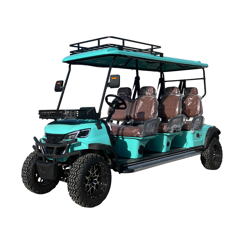 Sharefer 4+2 6 Seats Electric Golf Utility Vehicle Lithium Battery 4 Wheel Electric Lifted Off Road Club Car Golf Cart Electric