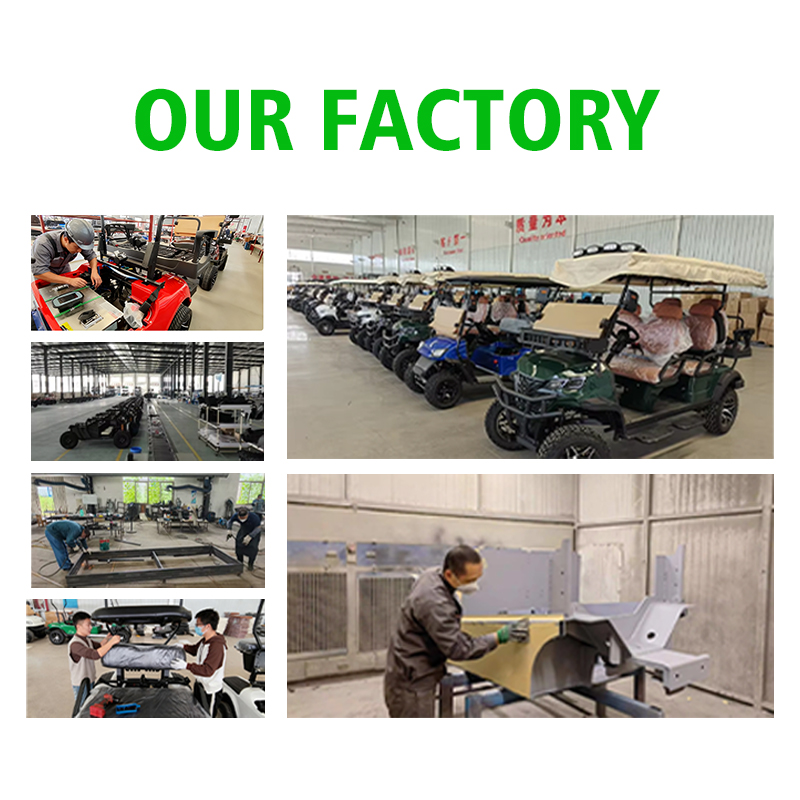Tarion Compact Lifted Off-Road Tires 4 Seater 60v Battery Electric Golf Cart with 35KM/H Speed 90km Range for Club/Event Rental