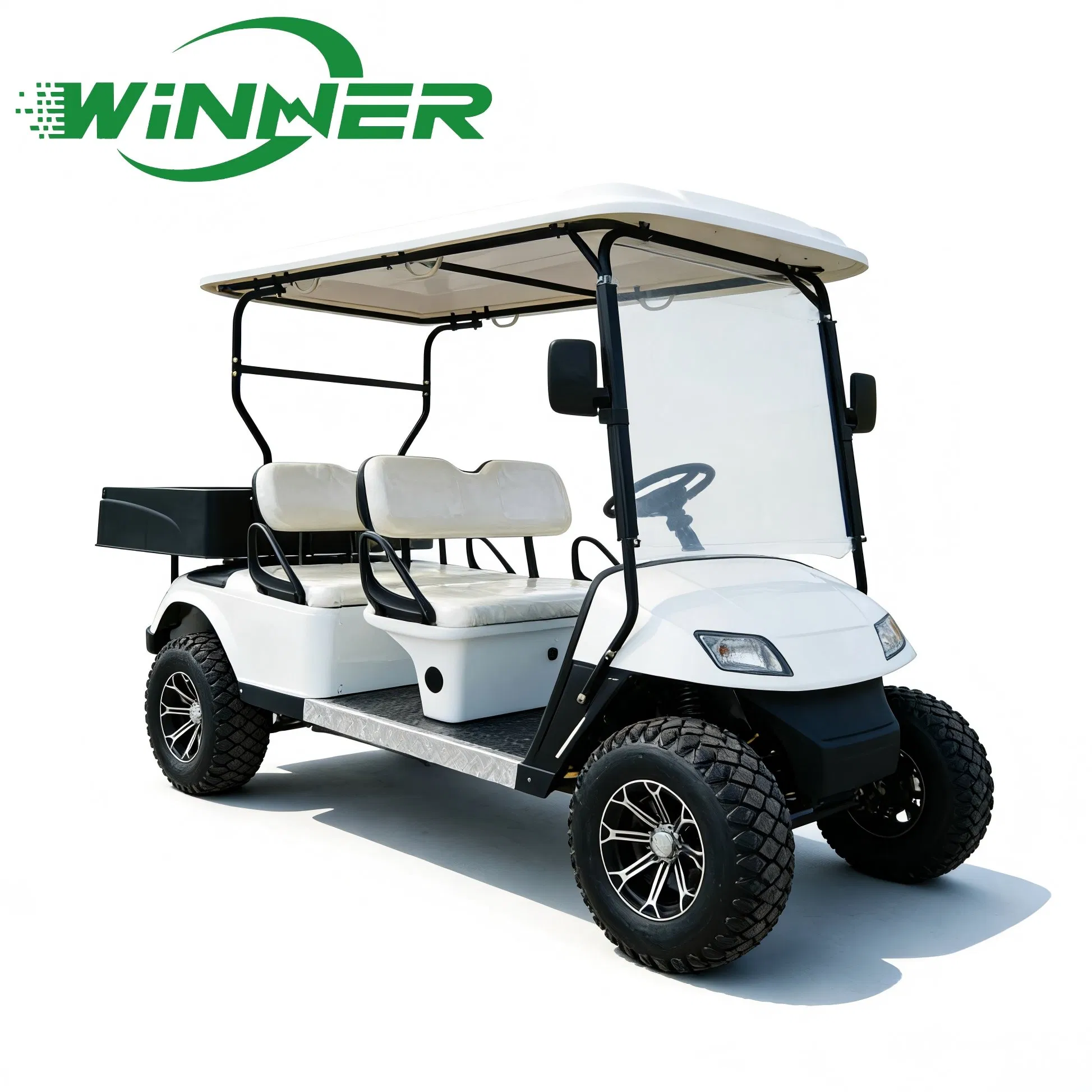 CE Approved 4 Seater with Rear Cargo Box Utility Golf Cart
