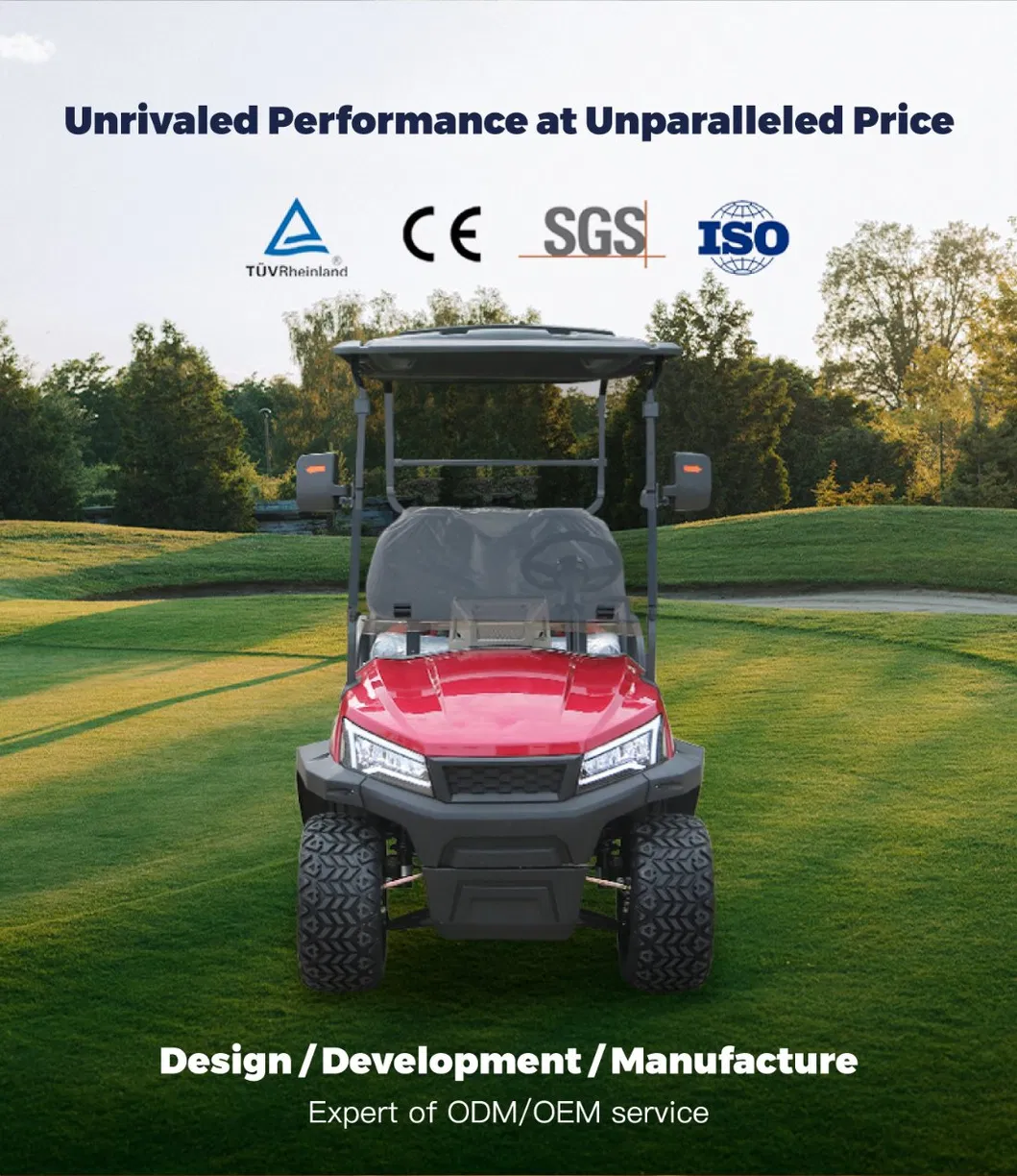 Low Speed New Energy Vehicles 4 Seater Electric Golf Carts Club Golf Scooter Lithium Battery Hunting Golf Buggy