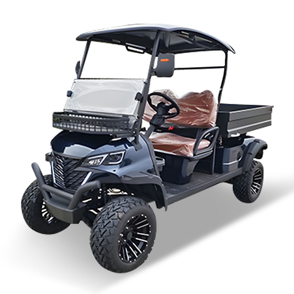 Electric 2 Seat Off Road Powerful New Design Electric 4X4 Golf Carts With Dump Truck Cargo Bed Pickup