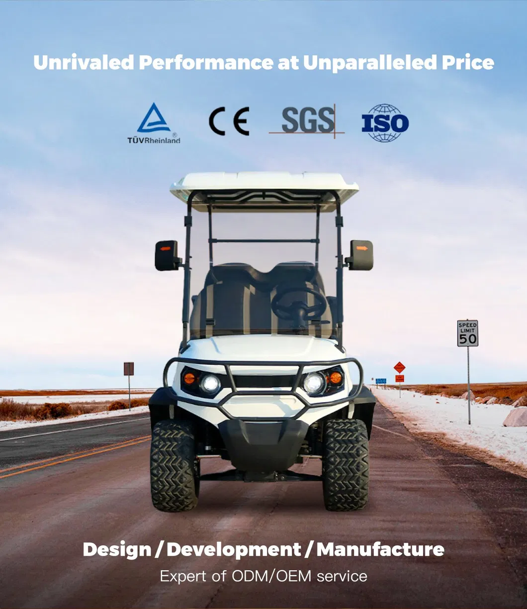Street Legal 2/4 Seater Electric Golf Car for Personal Commute and Neighborhood Driving Golf Carts
