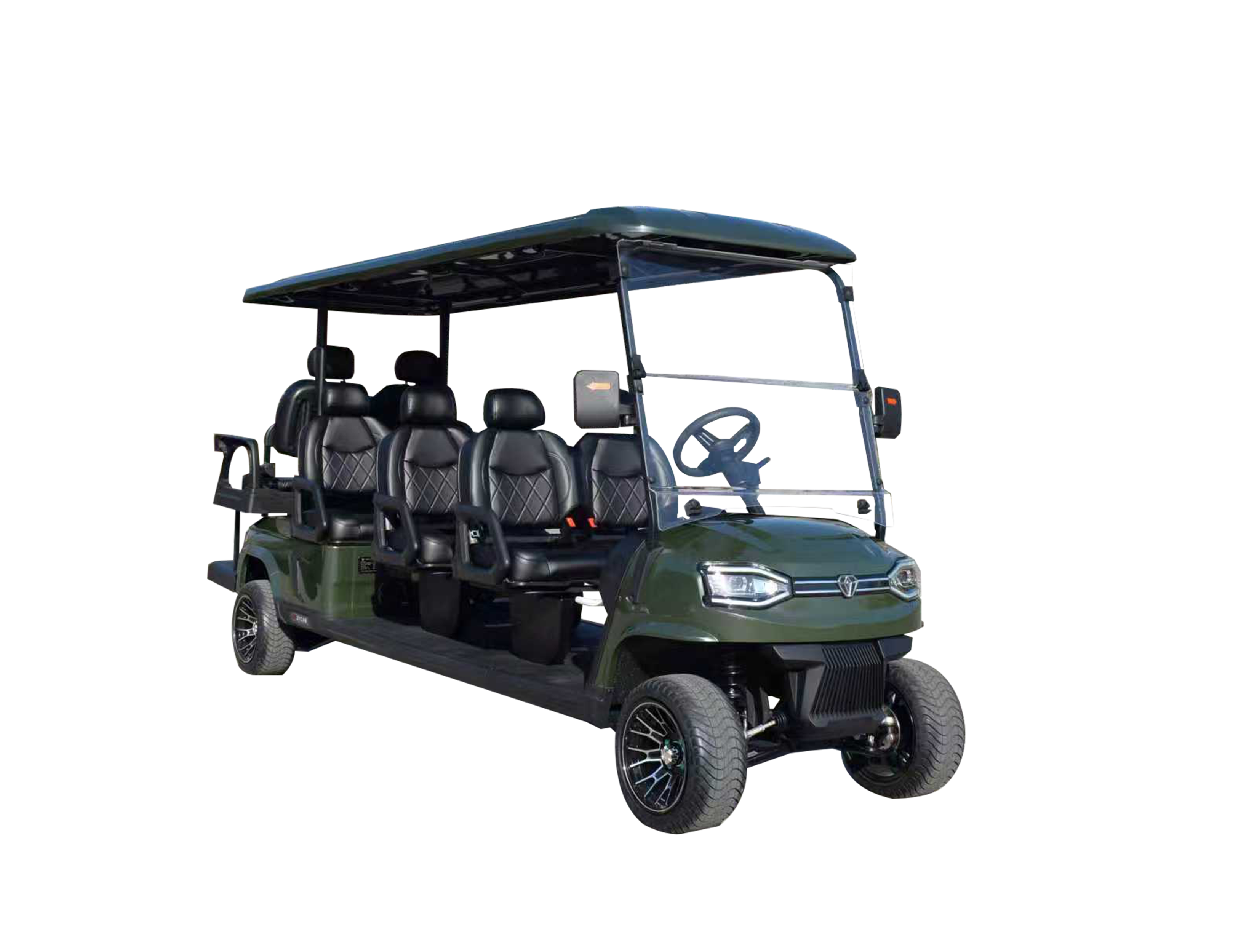 8 Seater Club Car Electric Golf Cart 72v 4+2 Passenger Sightseeing Golf Buggy Off Road on Sale