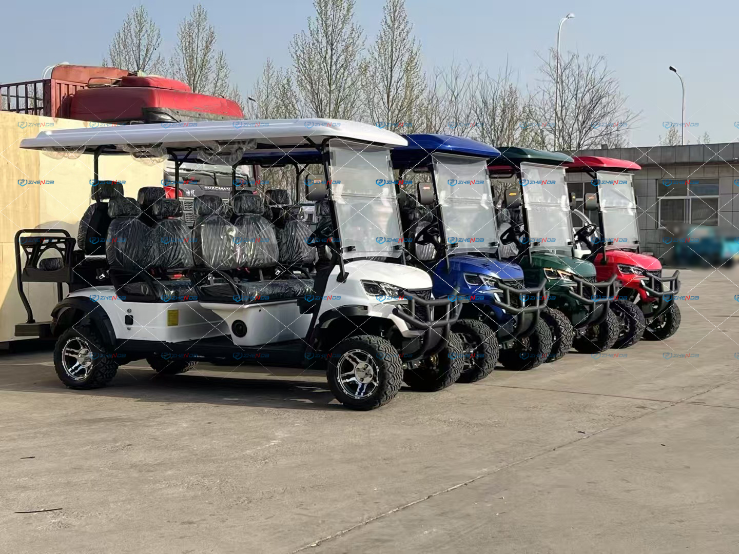 Customizable Solar Panel Electric Golf Cart 4 Seater Sightseeing Golf Scooter Off Road Club Car Deposit on Sale