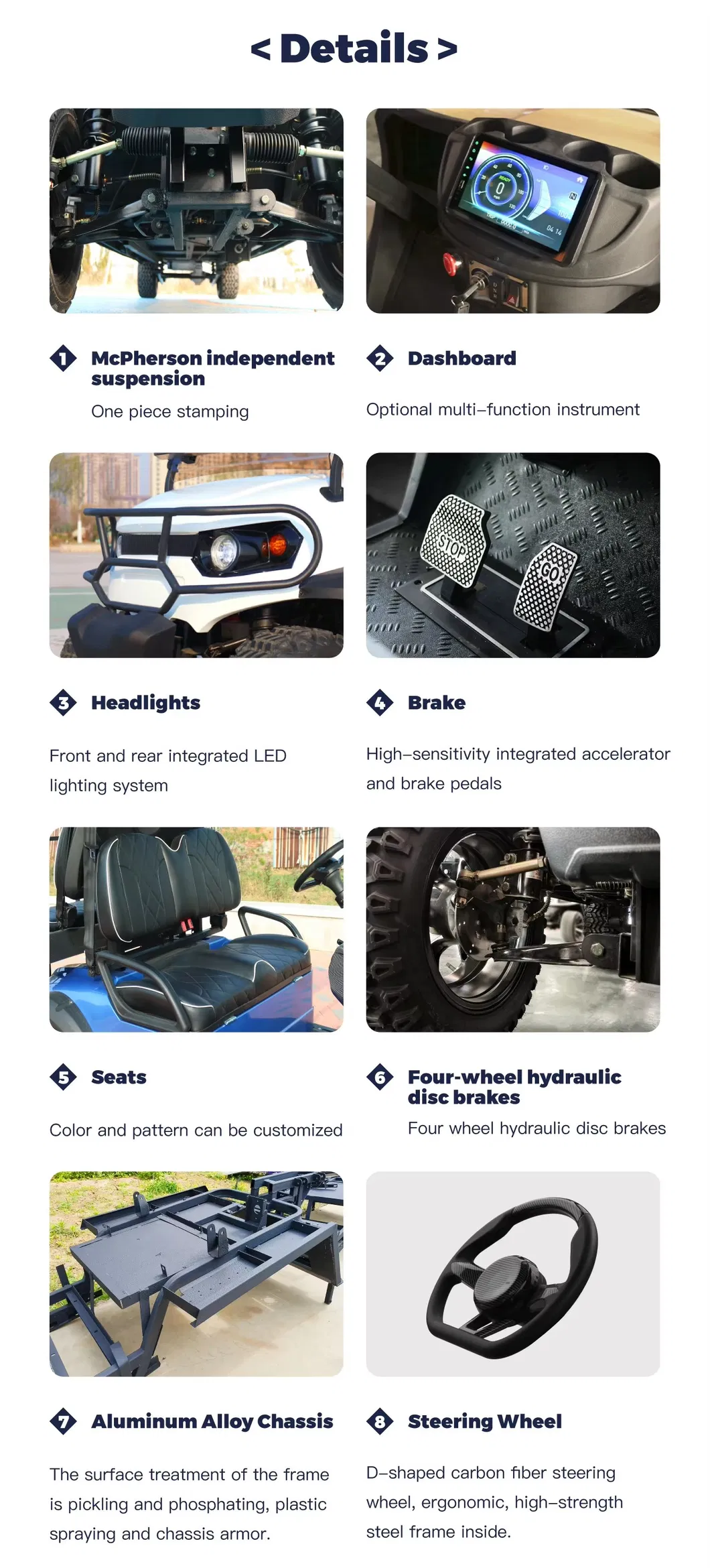 Detailed Utility Golf Cart Dimensions