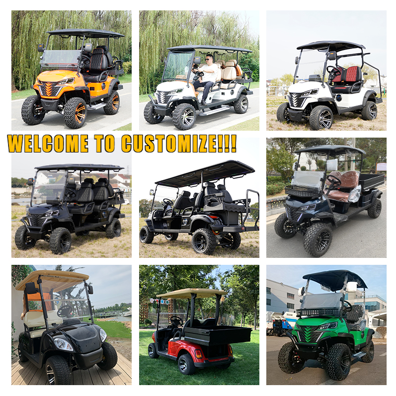 Mini Luxury Cheap 4 Passenger 6 Seater 8 Seats Electric Classic Golf Cart for Wedding Resort Hotel