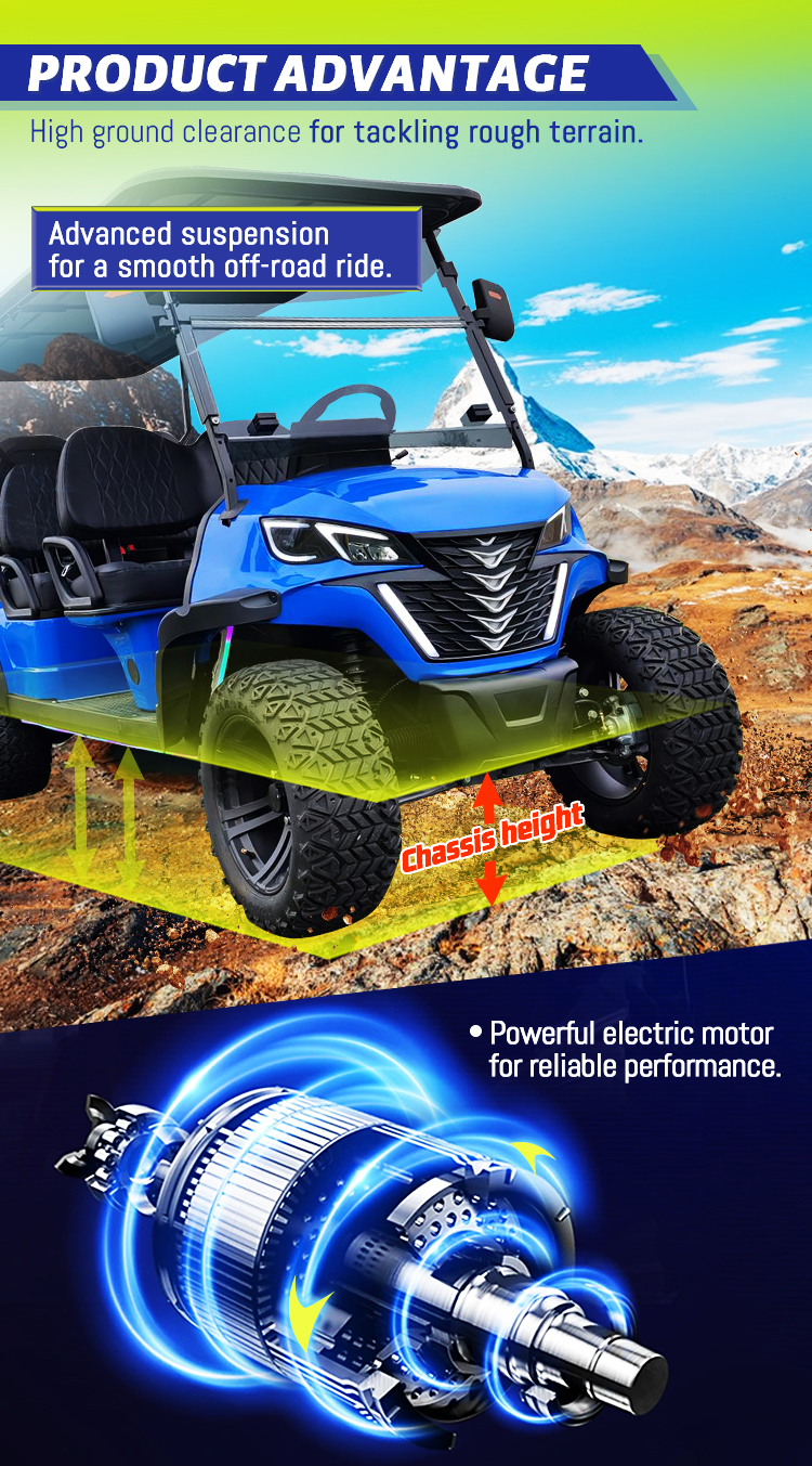 Off-road electric golf cart chassis