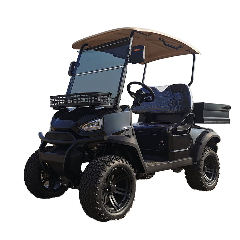 Large Cargo Box Cart 2 Passenger Electric Utility Golf Cart with Off-road Tires 90km Range &amp; 30-50Km/h Speed