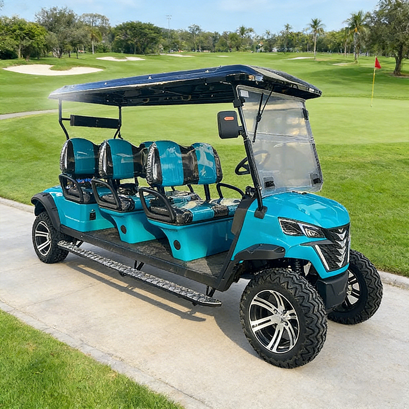Luxury Club Car 6-Seater All-Terrain Electric Golf Cart with 5KW Steel Frame 70-90km Range CE Certified