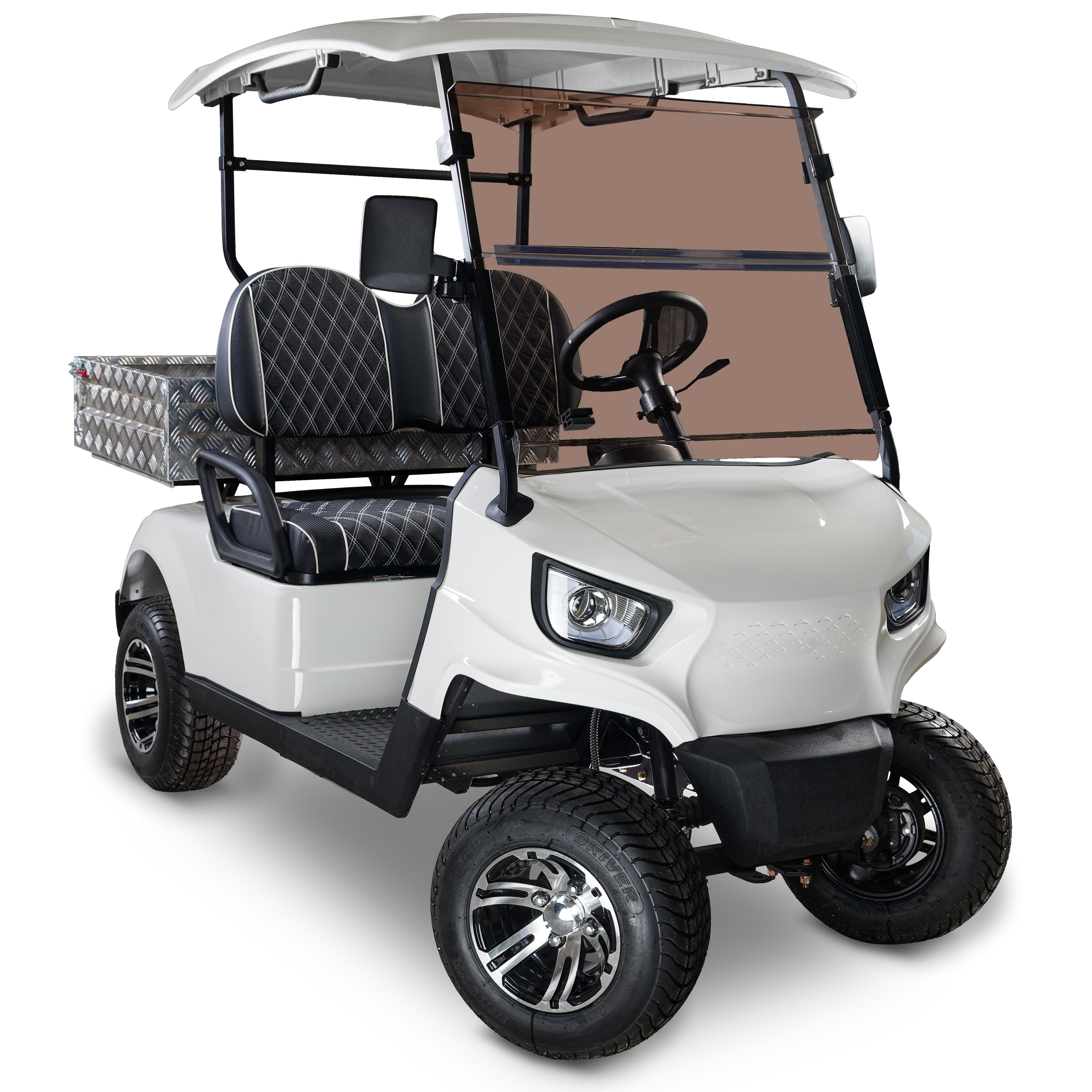2 Seater Small Electric Golf Cart with Rear Cargo Bed at Good Price