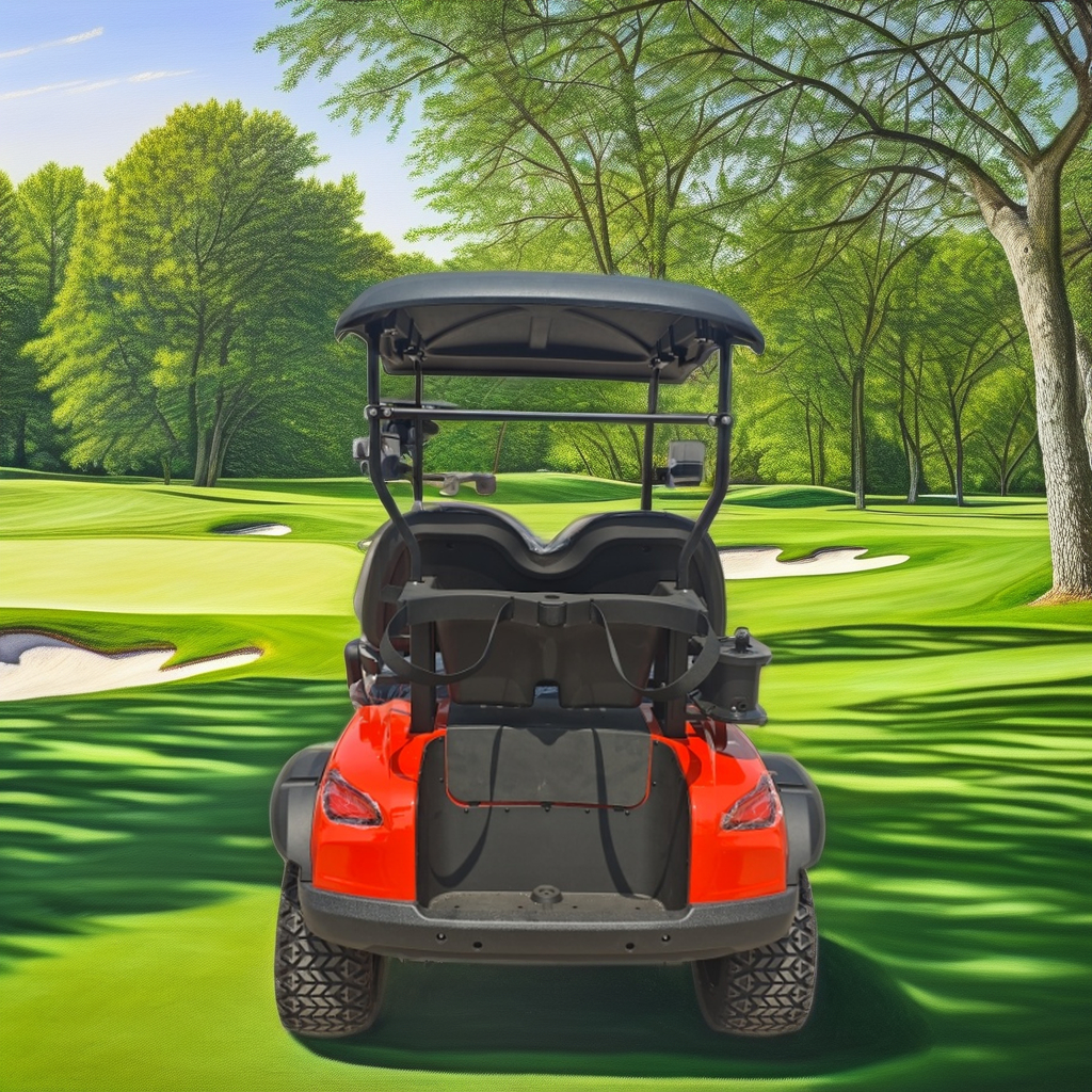 JG Electric 2-Seater Off-Road Cart with Heavy-Duty Suspension and Mud-Terrain Tires for Farm &amp; Golf Course Use
