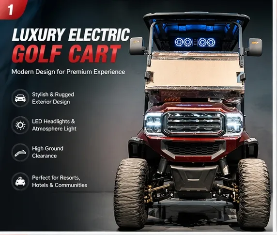 Enclosed 4-Passenger Winter Resort Golf Car Weatherproof Cabin, Heated Option, Ideal for Snowy Resorts Cold-Climate Leisure Electric Golf Cart