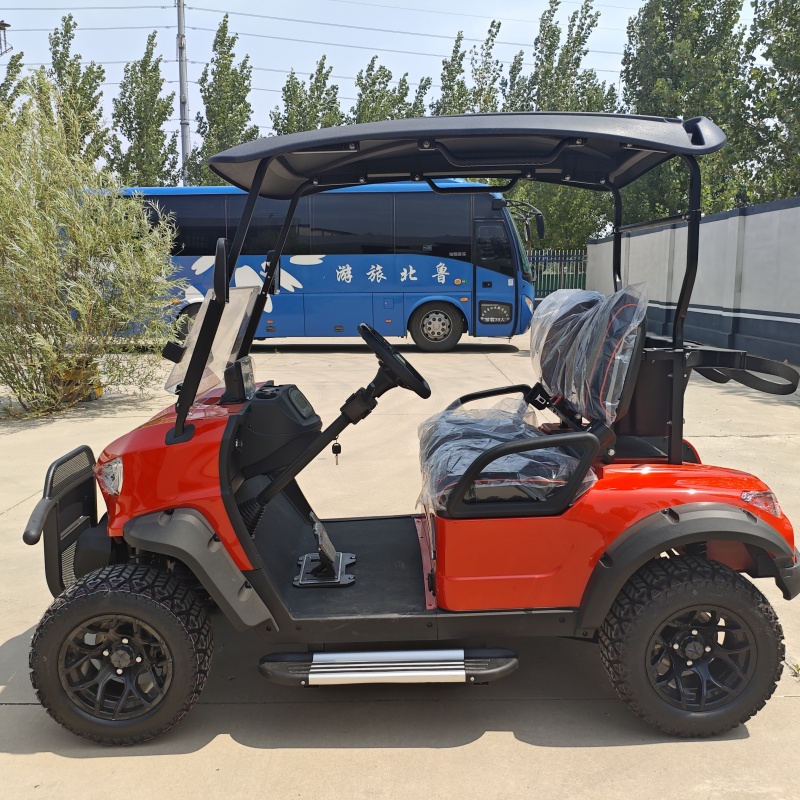 2-Seater Electric Golf Cart Street Legal with GPS for City &amp; Hotel Guest Navigation Curtis Controller DOT Certified