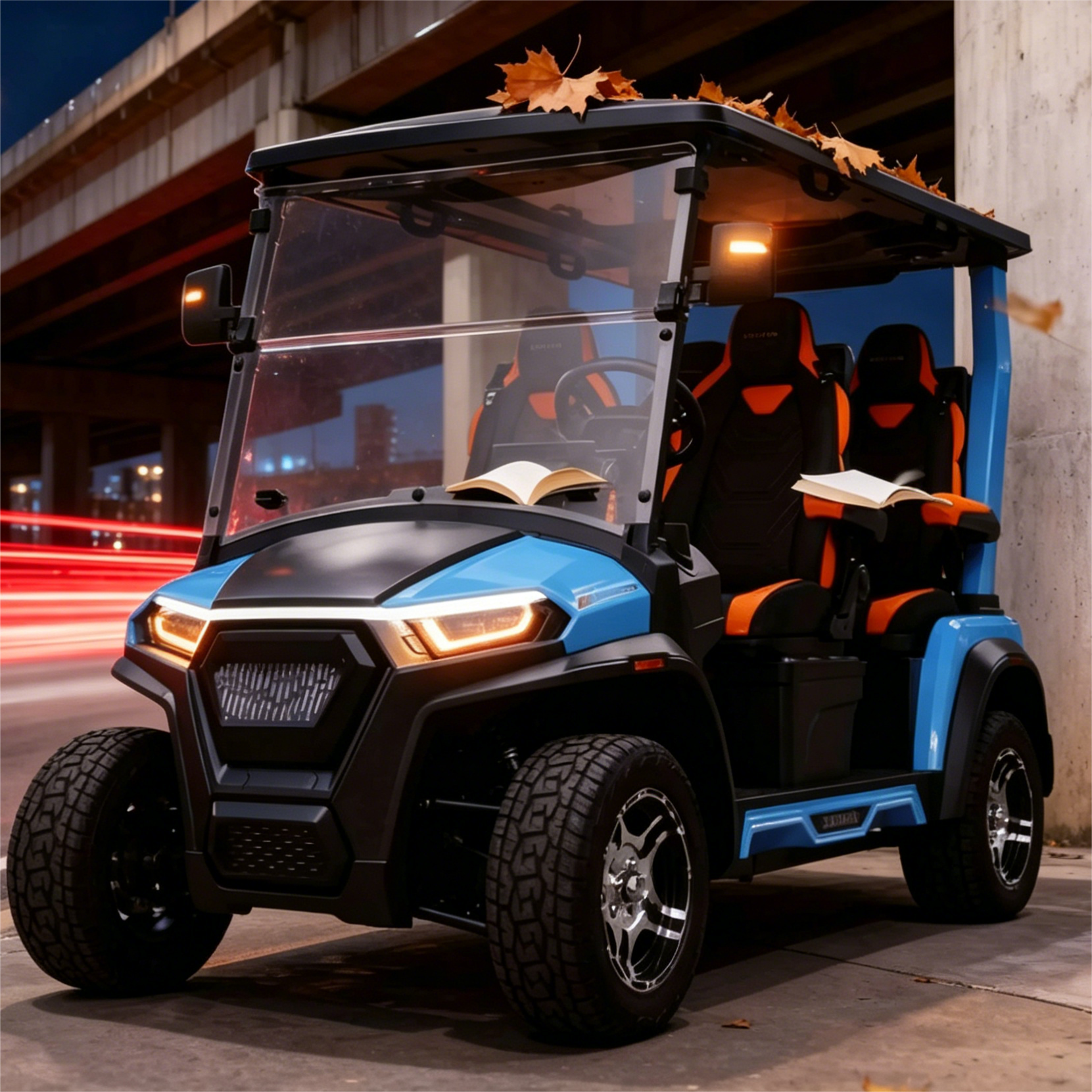 D202 Customized Golf Cart 4 Seater 72V Lithium Battery 4WD Off Road With Gps