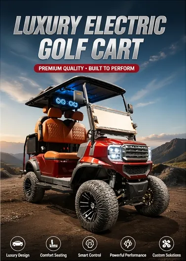 Enclosed 4-Passenger Winter Resort Golf Car Weatherproof Cabin, Heated Option, Ideal for Snowy Resorts Cold-Climate Leisure Electric Golf Cart