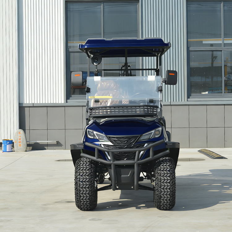 Eco-friendly 4 Seater Electric Golf Cart Equipped with Adjustable Seats for Property Management Mountain Resort