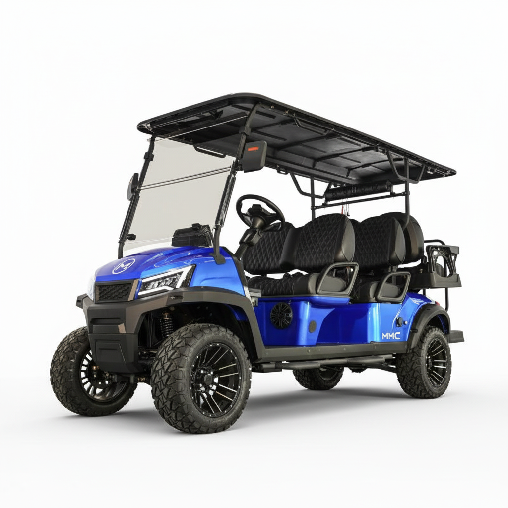 4WD Electric Golf Cart 5-6 Seater All-Terrain Utility Vehicle with High Torque 50MPH for Hilly Courses &amp; Resorts