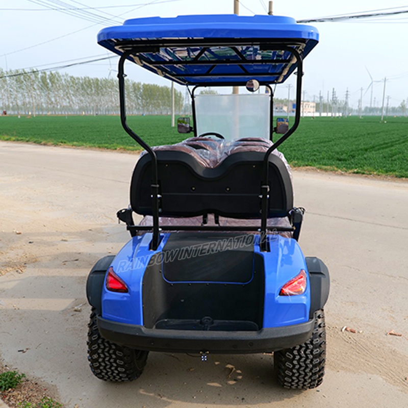 Rainbow Brand 6 Seater Solar Panel Electric Golf Cart with 5kw Motor and 72V Lithium Battery