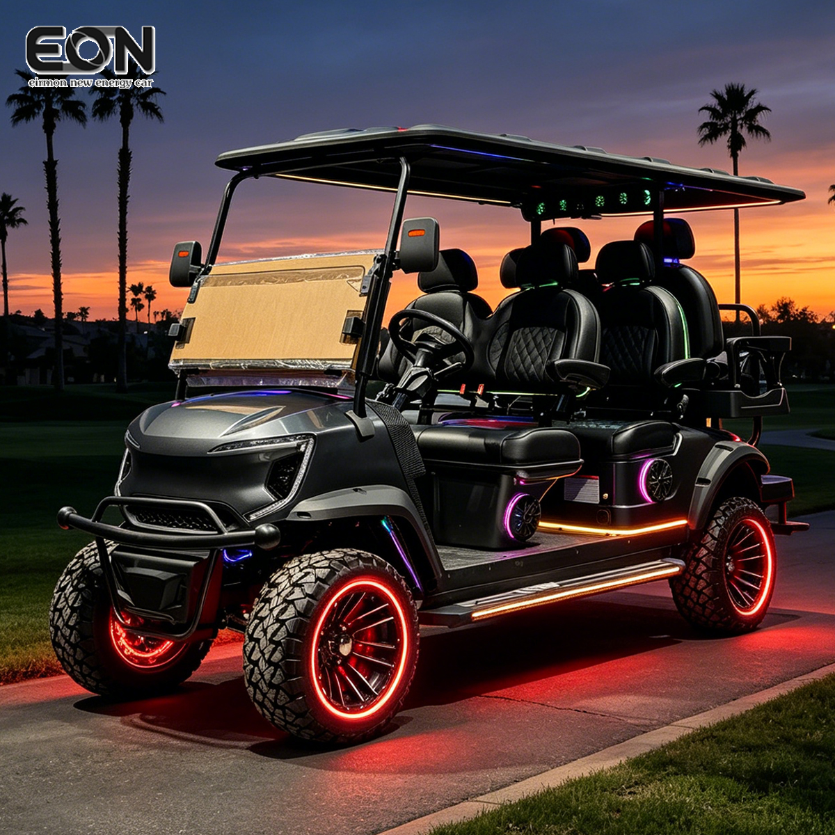 2026 New Luxury Electric Golf Cart OEM ODM Manufacturer Custom Lithium Battery 6 Seater for Resort Hotel Fleet