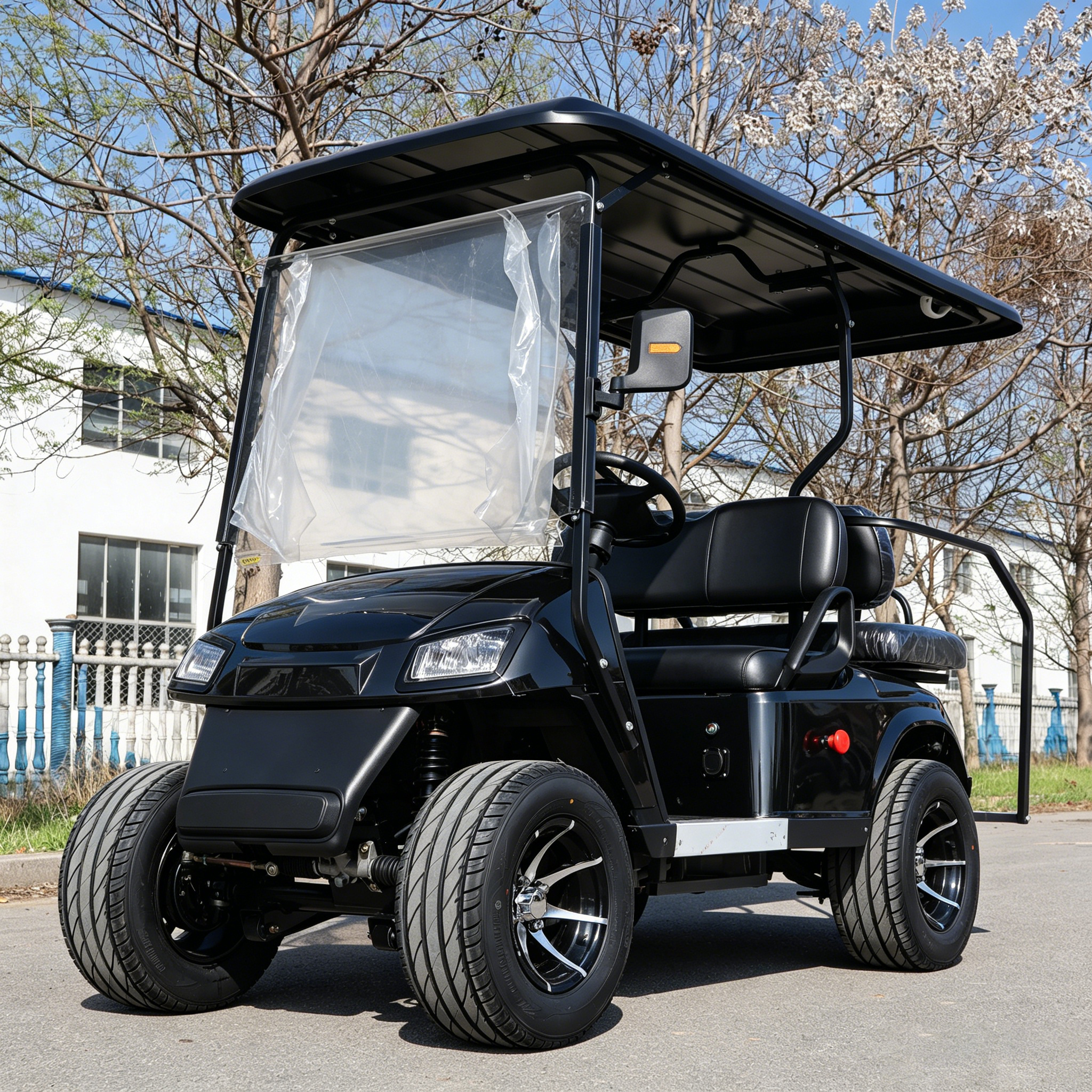 Smart 4-Seater Electric Golf Cart Backup Camera Street Legal LSV Lead Acid Battery 5kW AC Motor Max Speed 30-40km/h