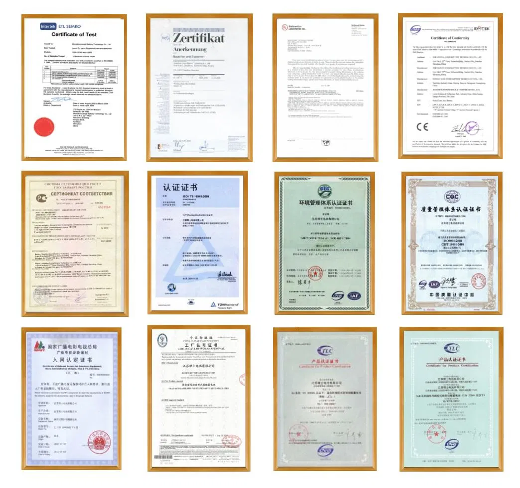 Gel Battery Certifications