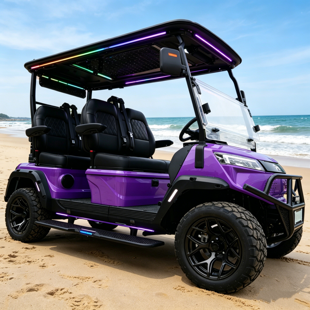 Ultra Performance Long Range 105Ah/ Lithium Battery Heavy Duty Suspension Off Road Electric Golf Cart with OEM ODM Customization