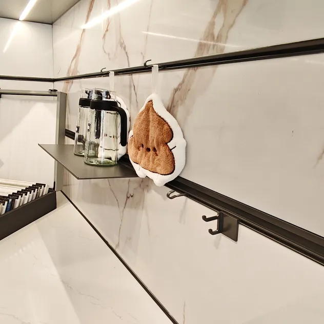 No Scratches Good Surface Treatment Wall-Mounted Modular Kitchen Track-Mounted Storage System