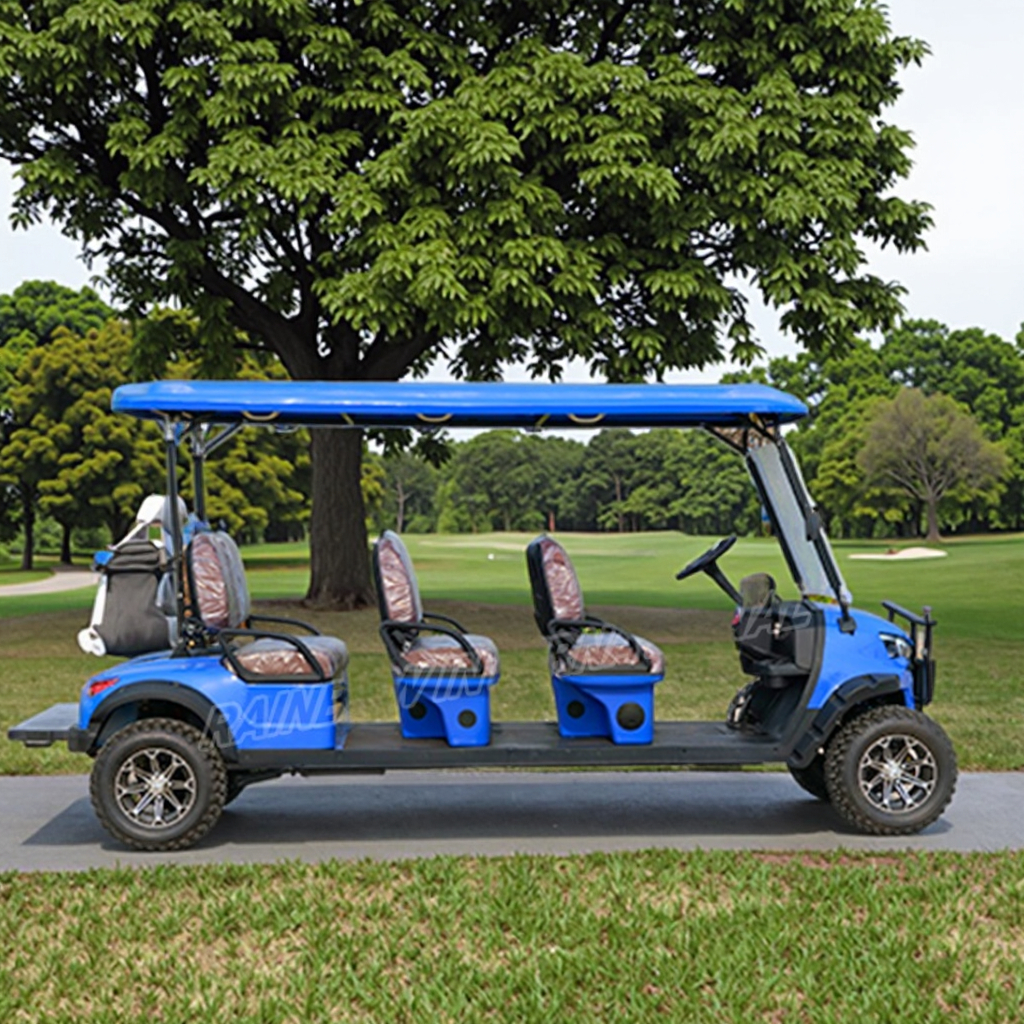 Rainbow Brand 6 Seater Solar Panel Electric Golf Cart with 5kw Motor and 72V Lithium Battery