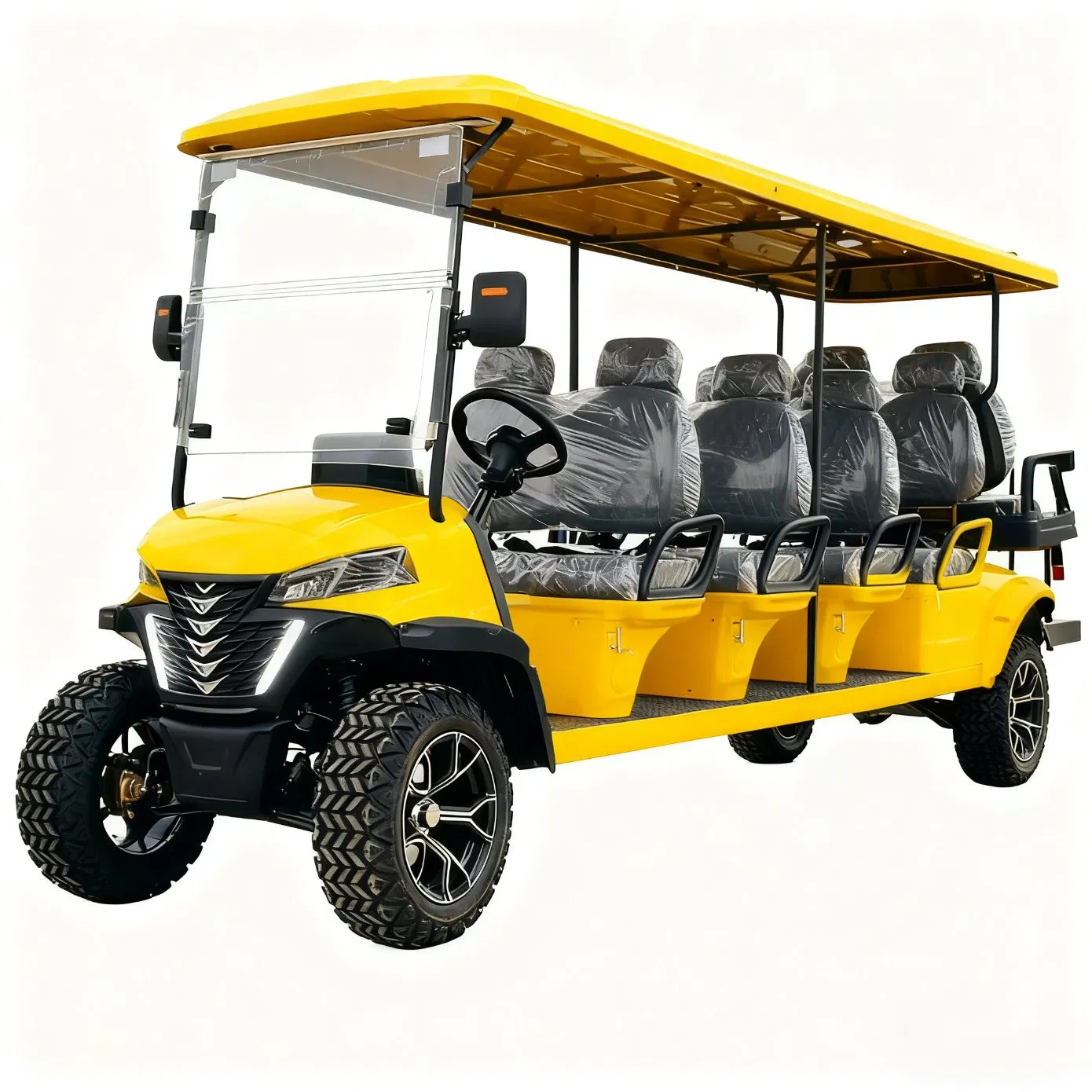 Powerful Smooth Stable High-Performance Low-Speed Electric Community Cart with off-Road Tire