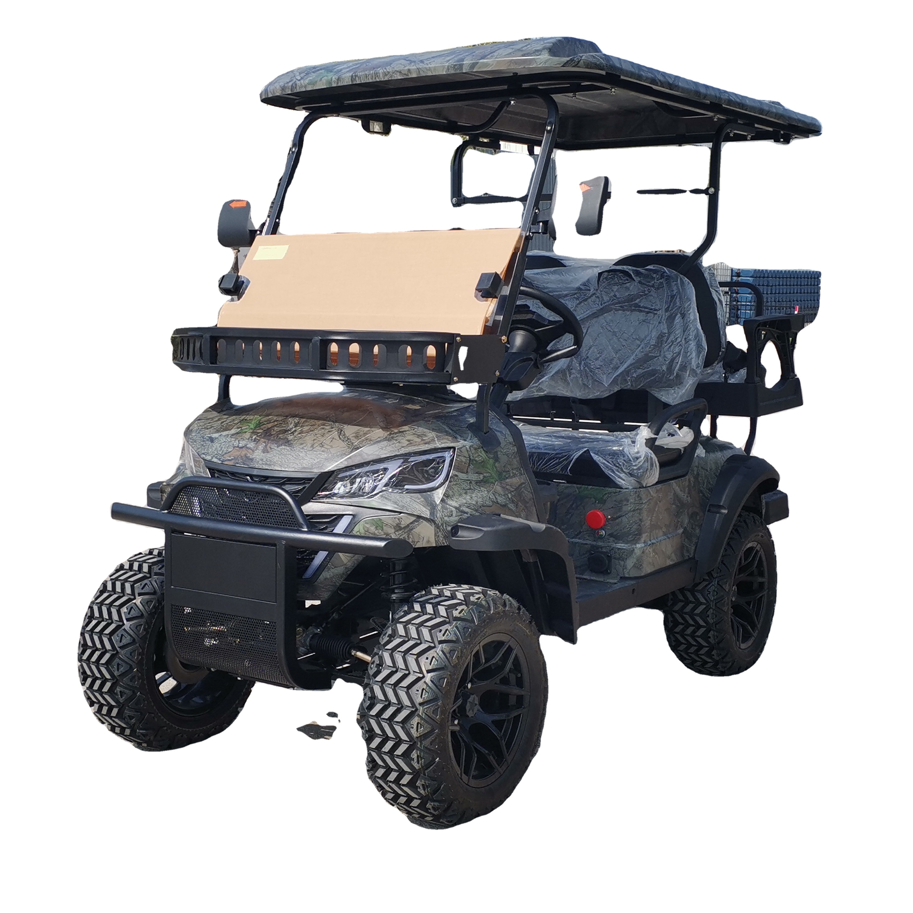 Factory Direct Sales 2+2 Seaters Electric Golf Cart Add Solar Panel Four Wheel Disc Brake