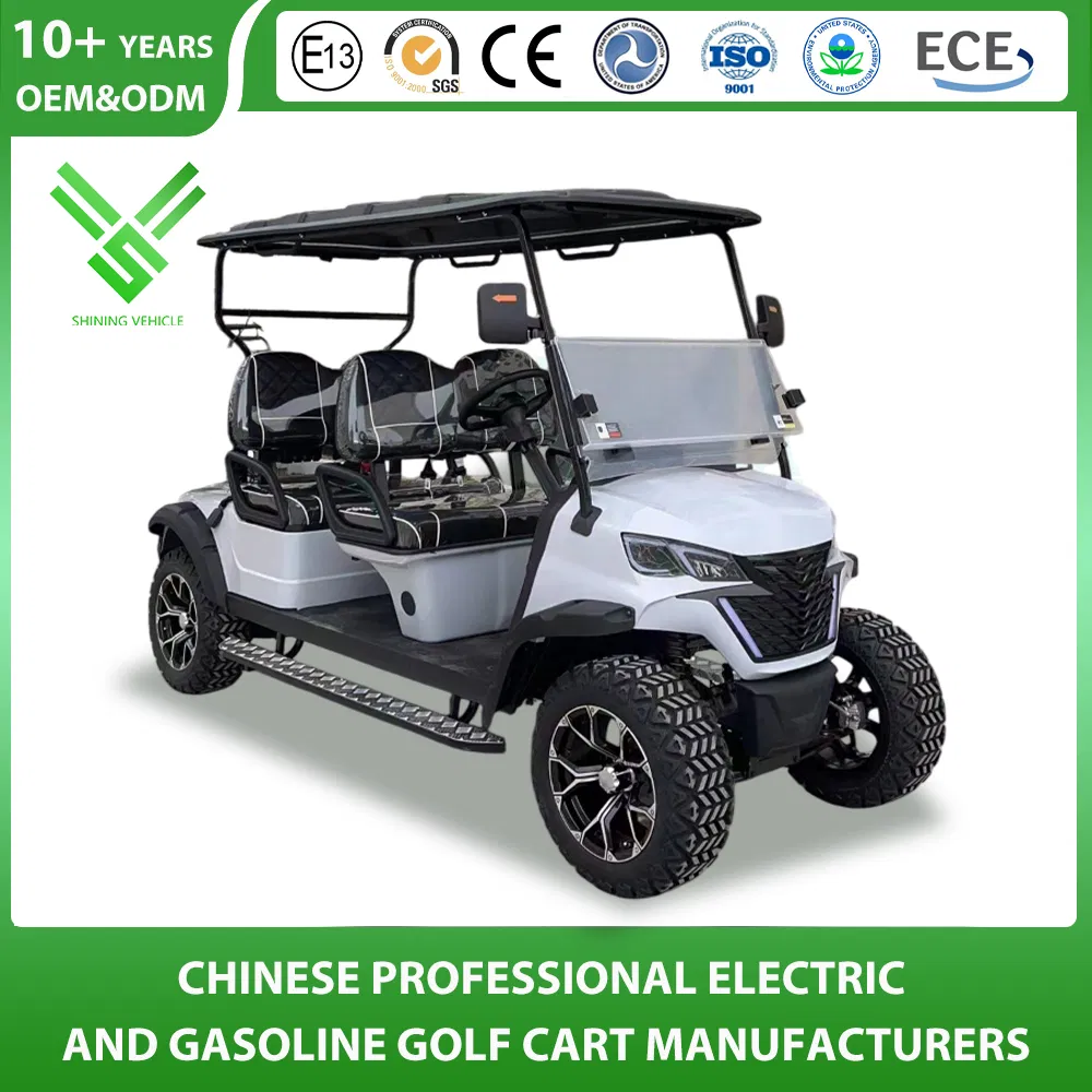 China Leading Golf Cart Manufacturer Lithium Battery Sightseening Hunting off Road Club Car 48V 72V 2+2 Seater Passenger Lsv Electric Golf Vehicle with CE DOT