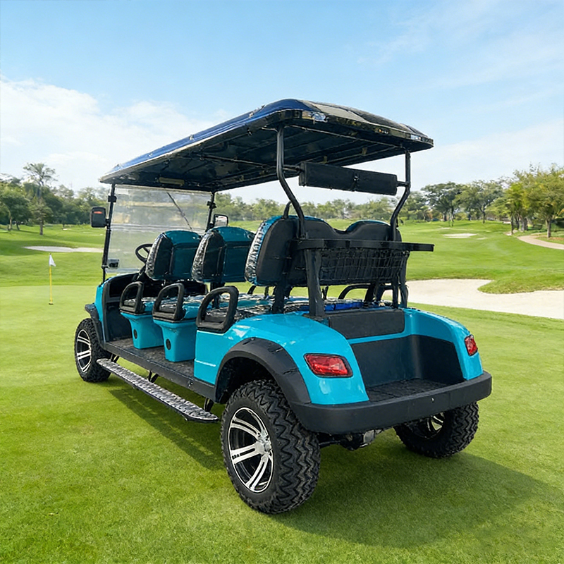 Luxury Club Car 6-Seater All-Terrain Electric Golf Cart with 5KW Steel Frame 70-90km Range CE Certified