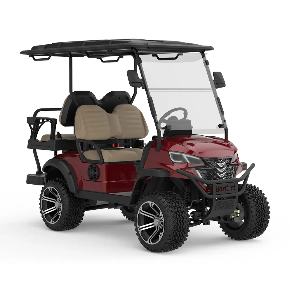 High Performance 10" &amp; 14" Road Tyres New Electric Golf Cart High Speed 2+2 4 Person Golf Cart with DOT Approved