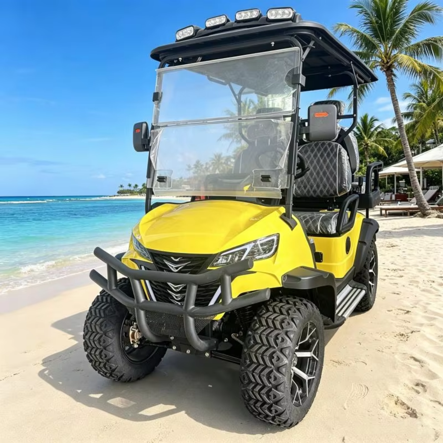 Professional Street Legal 4 Seater Electric Golf Cart Neighborhood Vehicle for Rental Fleet Use EV