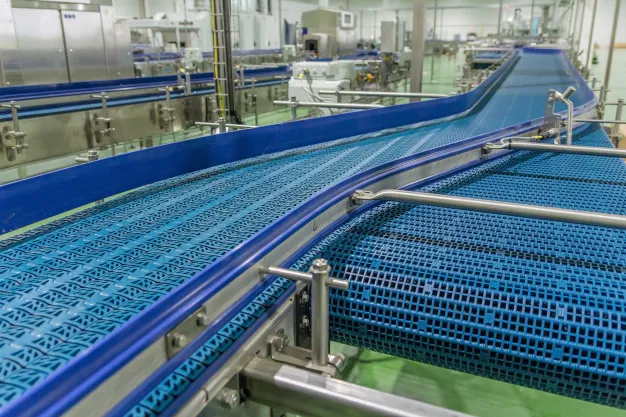 Powered Modular Belt Conveyor System for High Speed Sorting of Boxed Food Compatible with Packaging Machine
