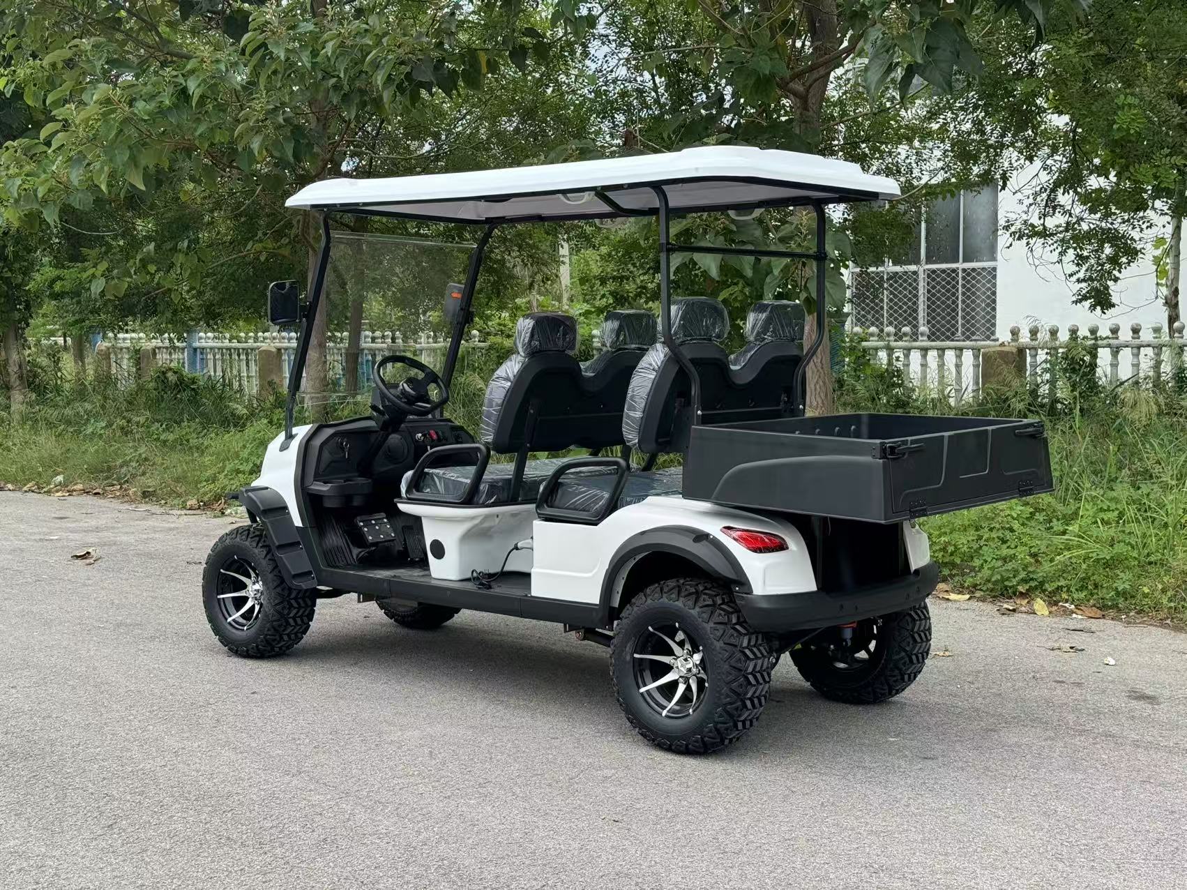 China 2-Seater Golf Cart with Removable Dump Bed Cargo Golf Cart for Hauling