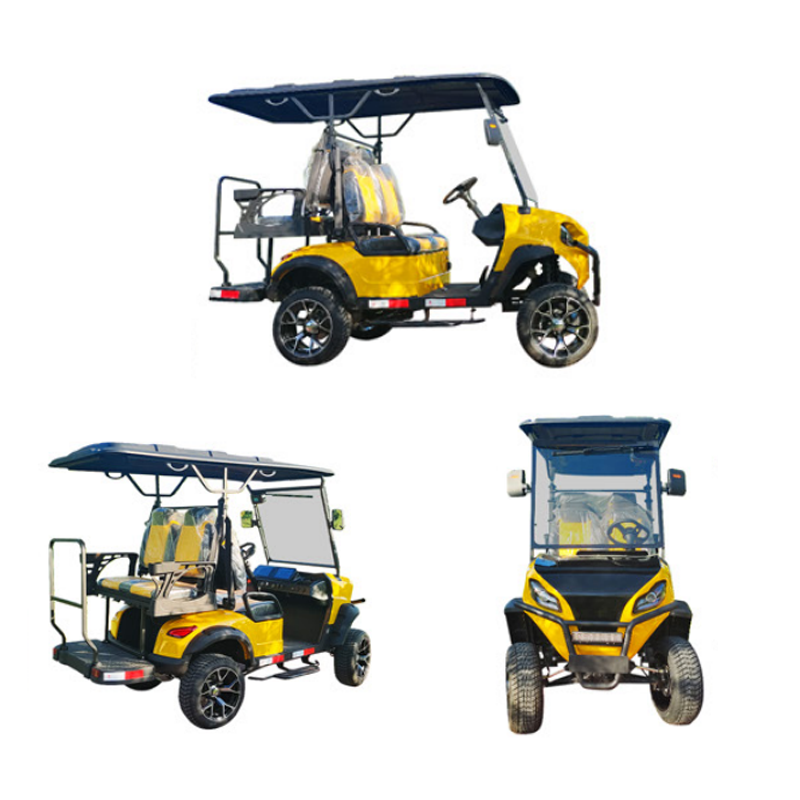 Off Road 4 Seater Electric Golf Cart 72V Lithium Battery 4WD Strong Power for Outdoor Scenic Spot Use