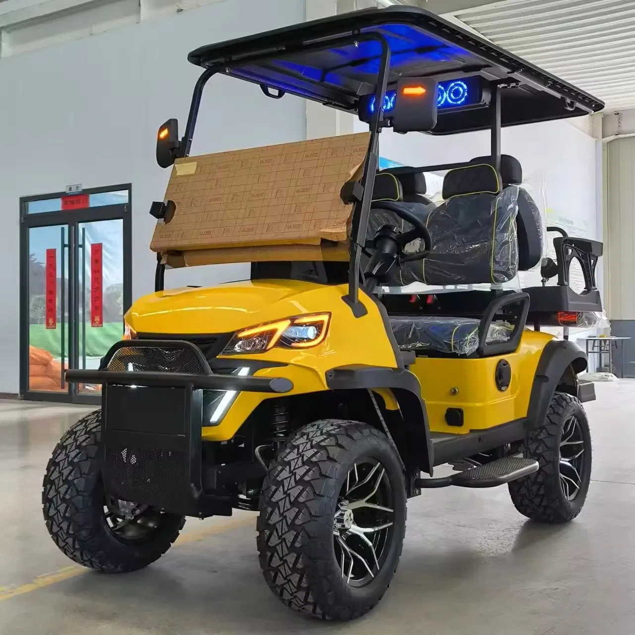 Tongcai &amp; Kepler 2+2 Seater All-Weather Enclosed Golf Buggy Wiper Equipped, Weatherproof Cabin, Ideal for Rainy or Cold Climate Transport Electric Golf Cart