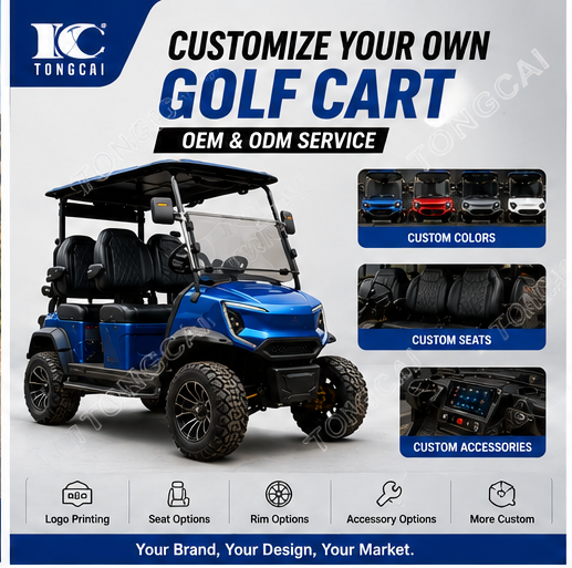 Tongcai DOT Street Legal 72V 4 Seater Luxury Lithium Resort Hunting Buggy LSV Adult Off Road 4 Passenger Electric Golf Cart