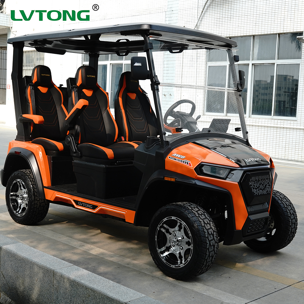 LVTONG Luxury 4 Seater Electric Golf Buggy with 72V AC System and Screen