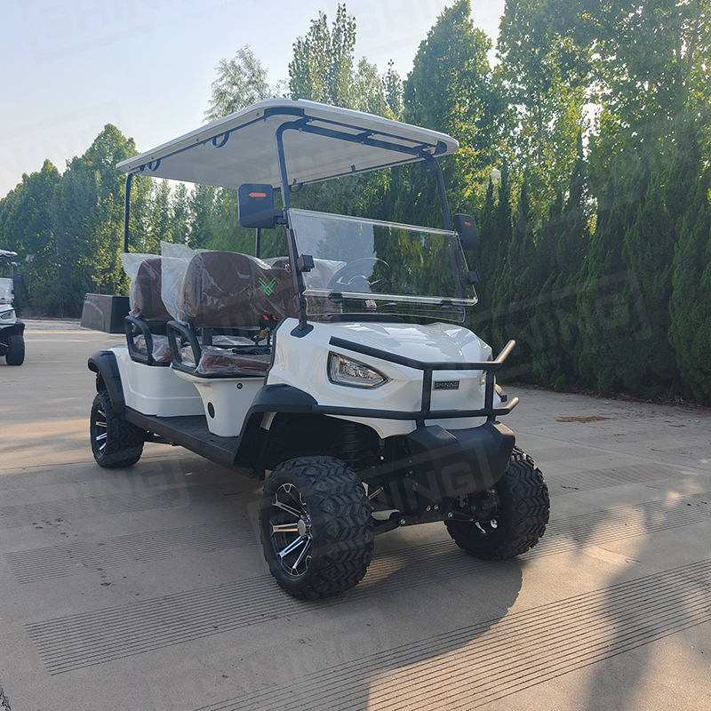 Custom Shining Lsv 4 Seater Street Legal CE Certified 50-70Km/h 48V/72V Lithium Battery Electric Golf Cart with Cargo 70-90km