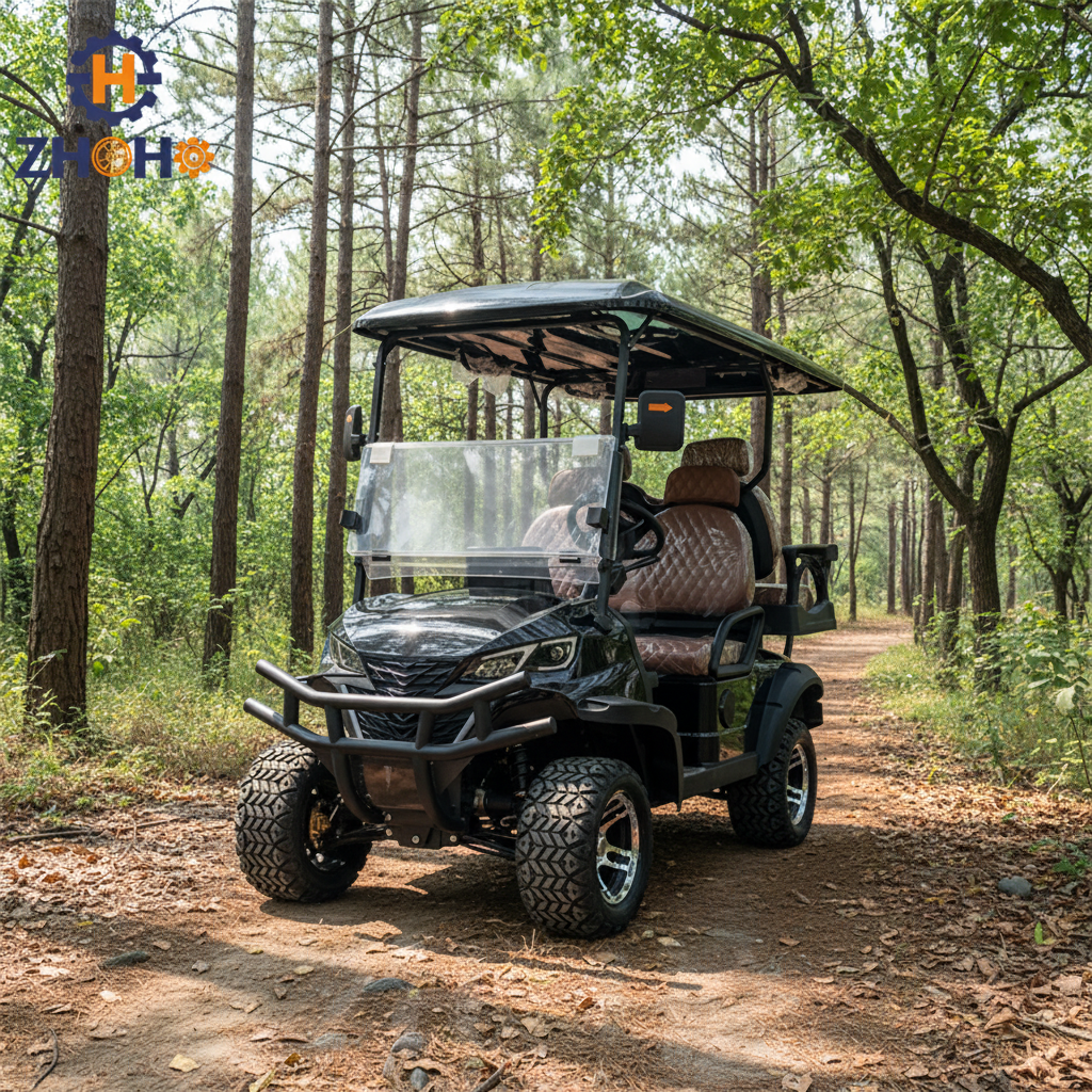 Smart Electric Golf Vehicle GPS Tracking Fleet Management Energy-Saving Tech 3-4 Seats 90km Range Soft Cushioned Seats for Club