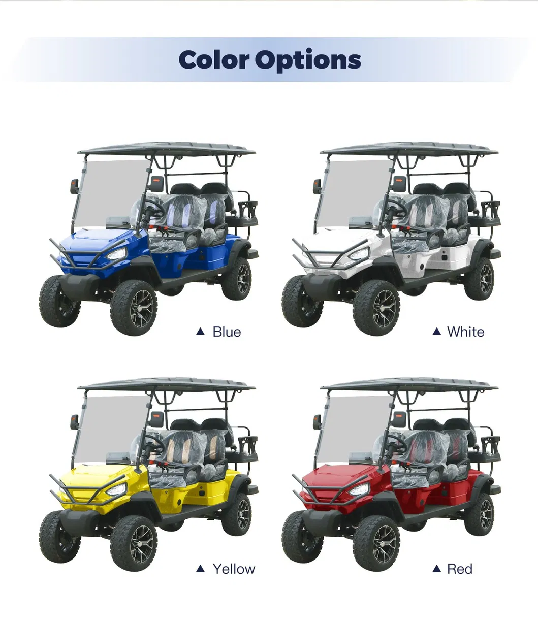Luxury Design Street Legal Electric 6 Seater Golf Cart with 48V Battery Accept Customization Golf Car