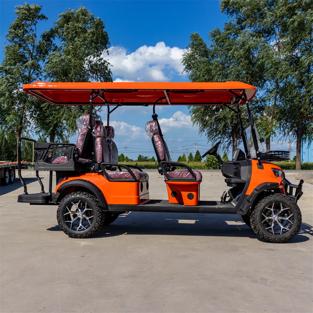Off-Road Electric Golf Cart with Heavy Duty Suspension All Terrain Tires and High Ground Clearance for Farm and Ranch Use