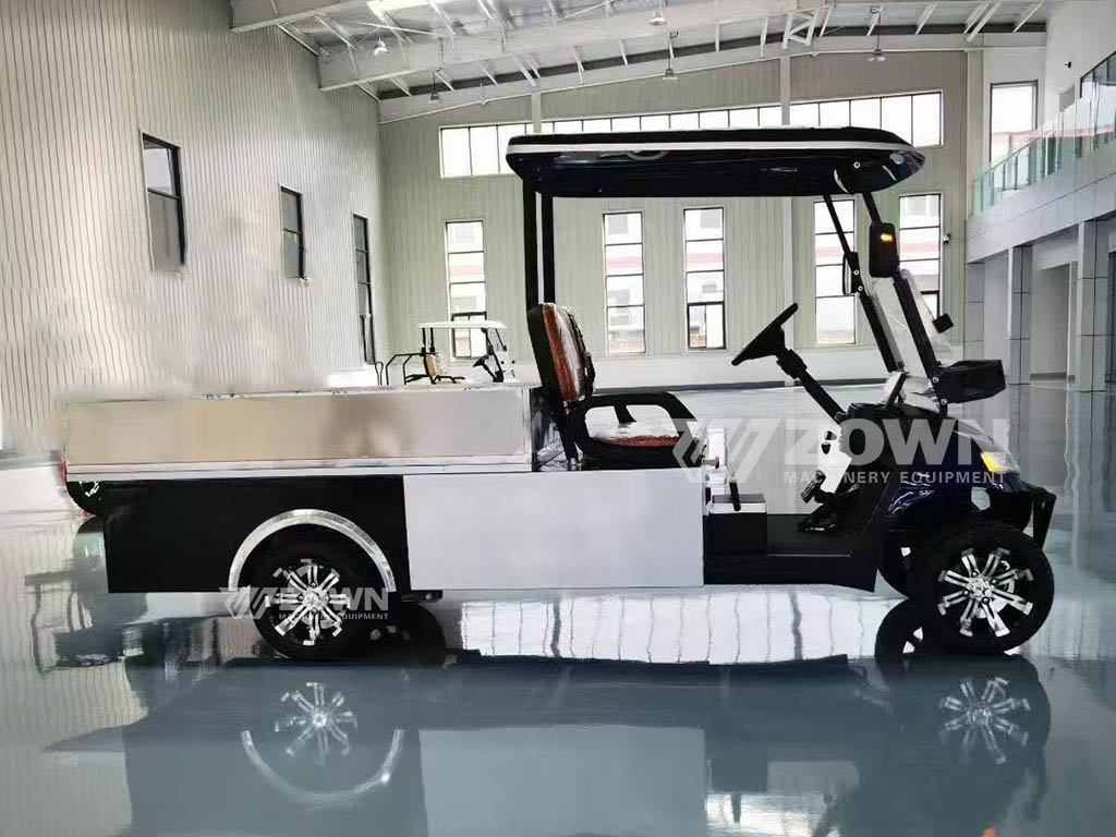 Electric Cargo Golf Cart Details Side View