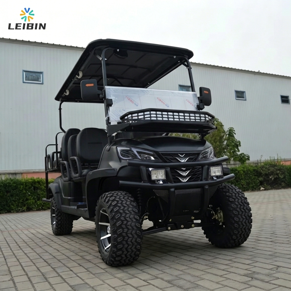 Customizable Colors Six-seater Electric Golf Cart, Golf Cart 6 Seater Electric Lithium Solar Powered Golf Cart